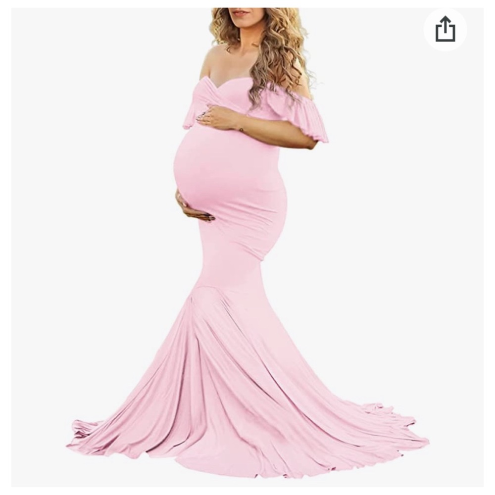 Pink Maternity Photoshoot dress Size Medium
